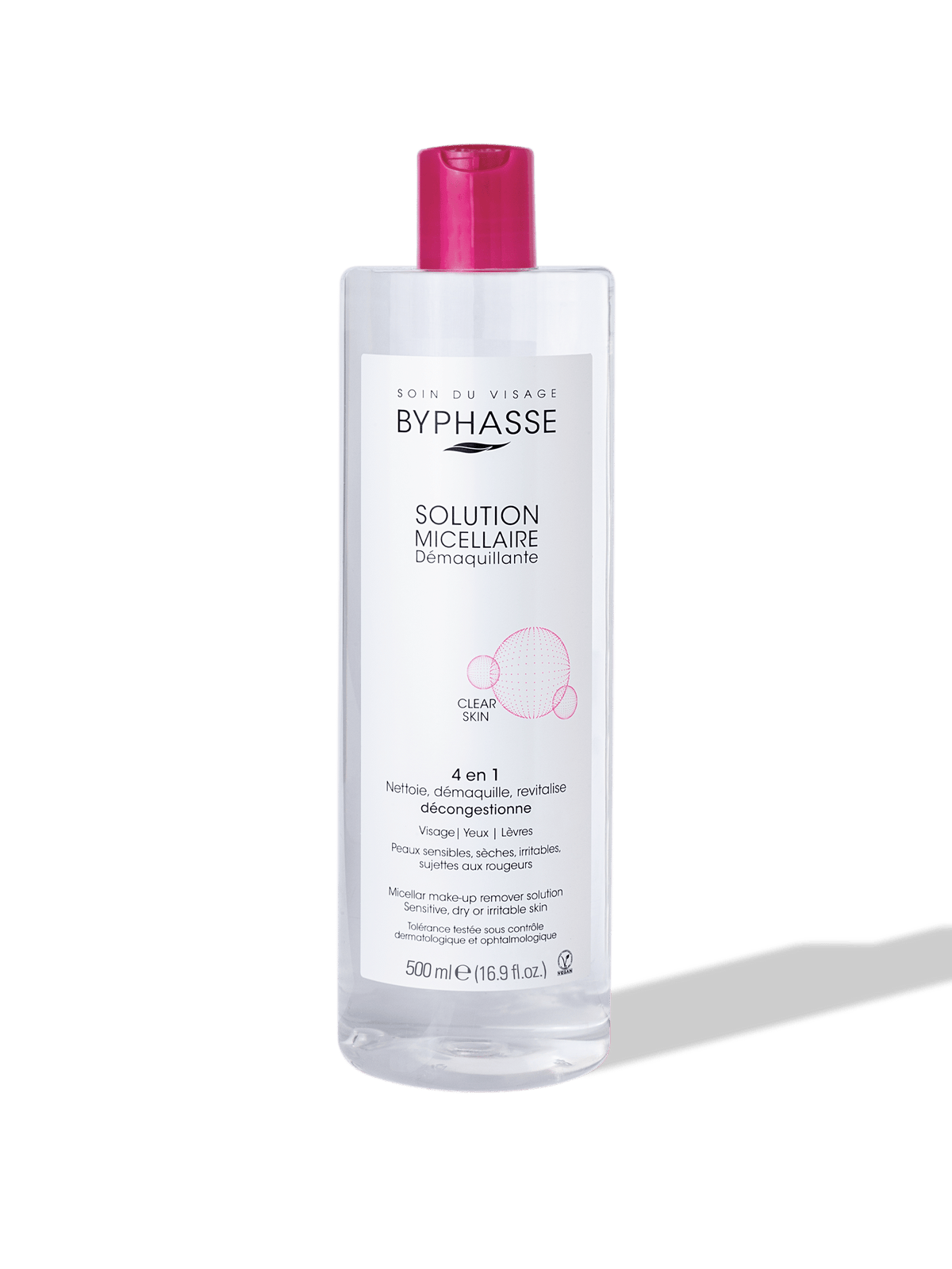 BYPHASSE FACE MAKE UP REMOVER SOLUTION 500ML