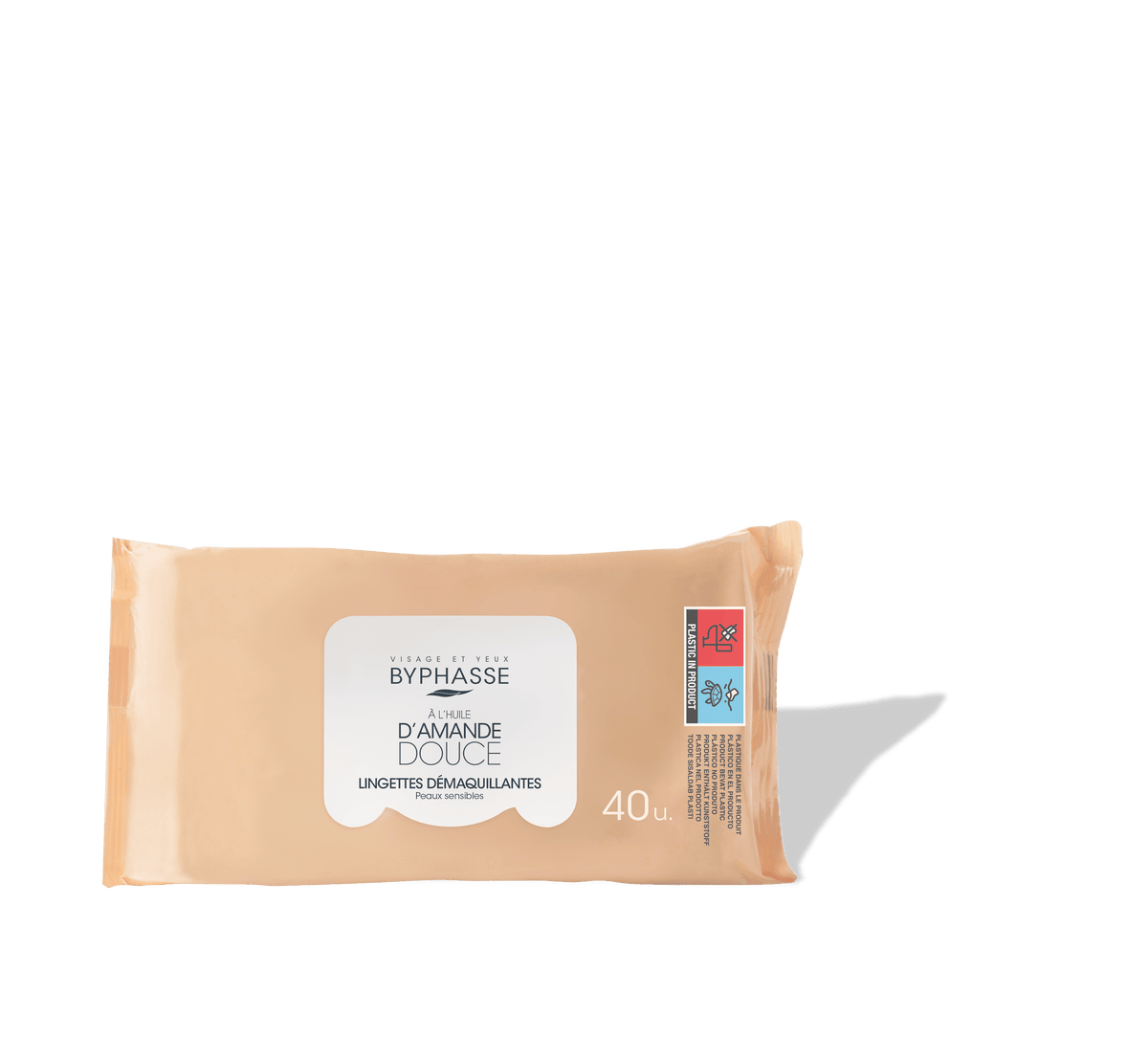 BYPHASSE MAKE UP REMOVER ALMOND OIL 40WIPS