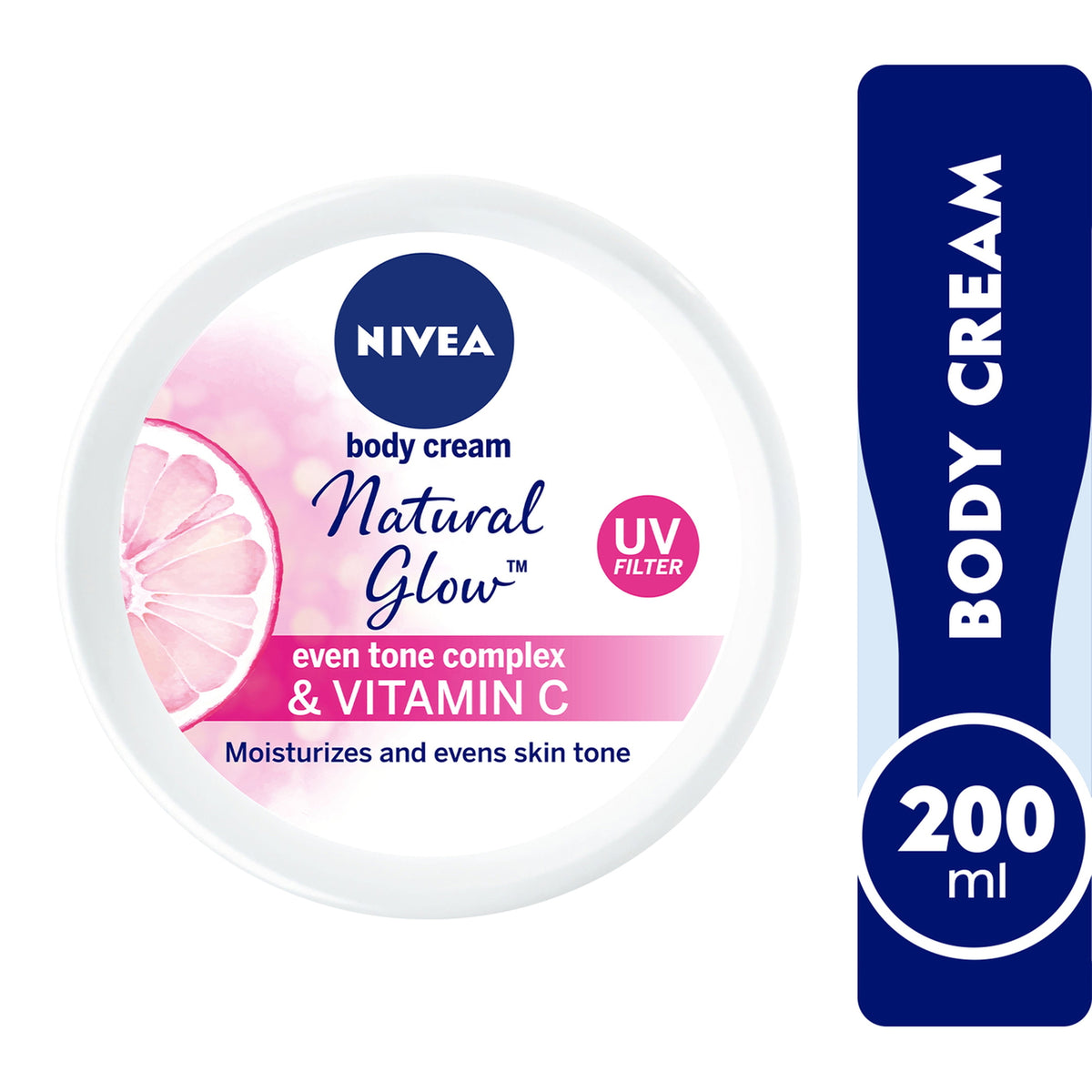 NIVEA CREAM NATURAL GLOW 200ML.