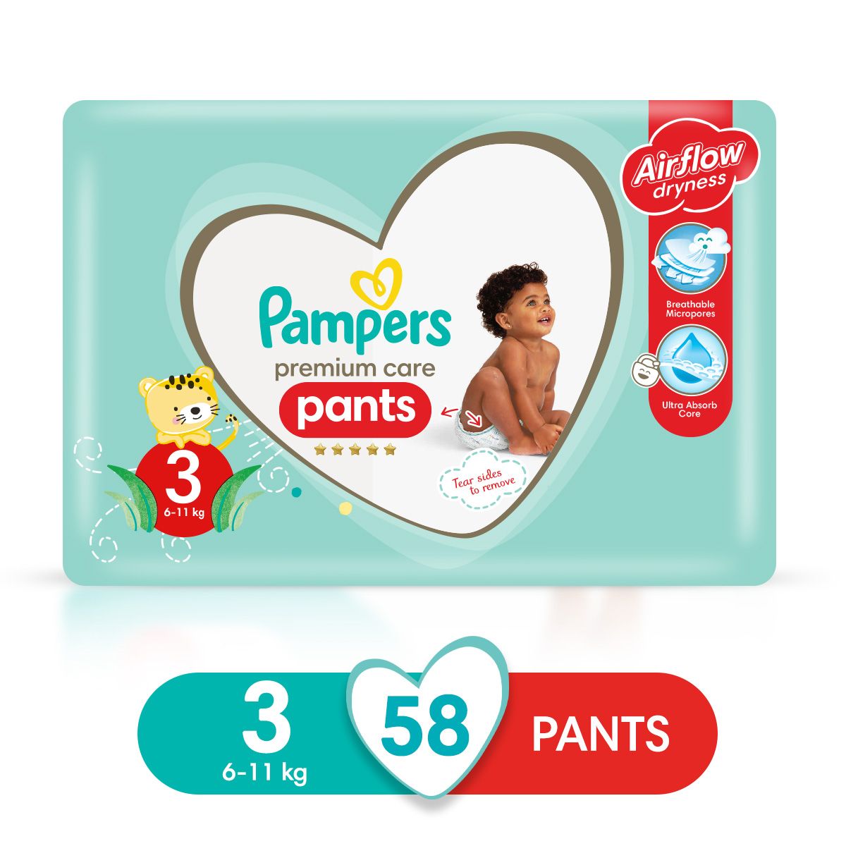 PAMPERS PANTS 3X62/58 (6-11 KG)
