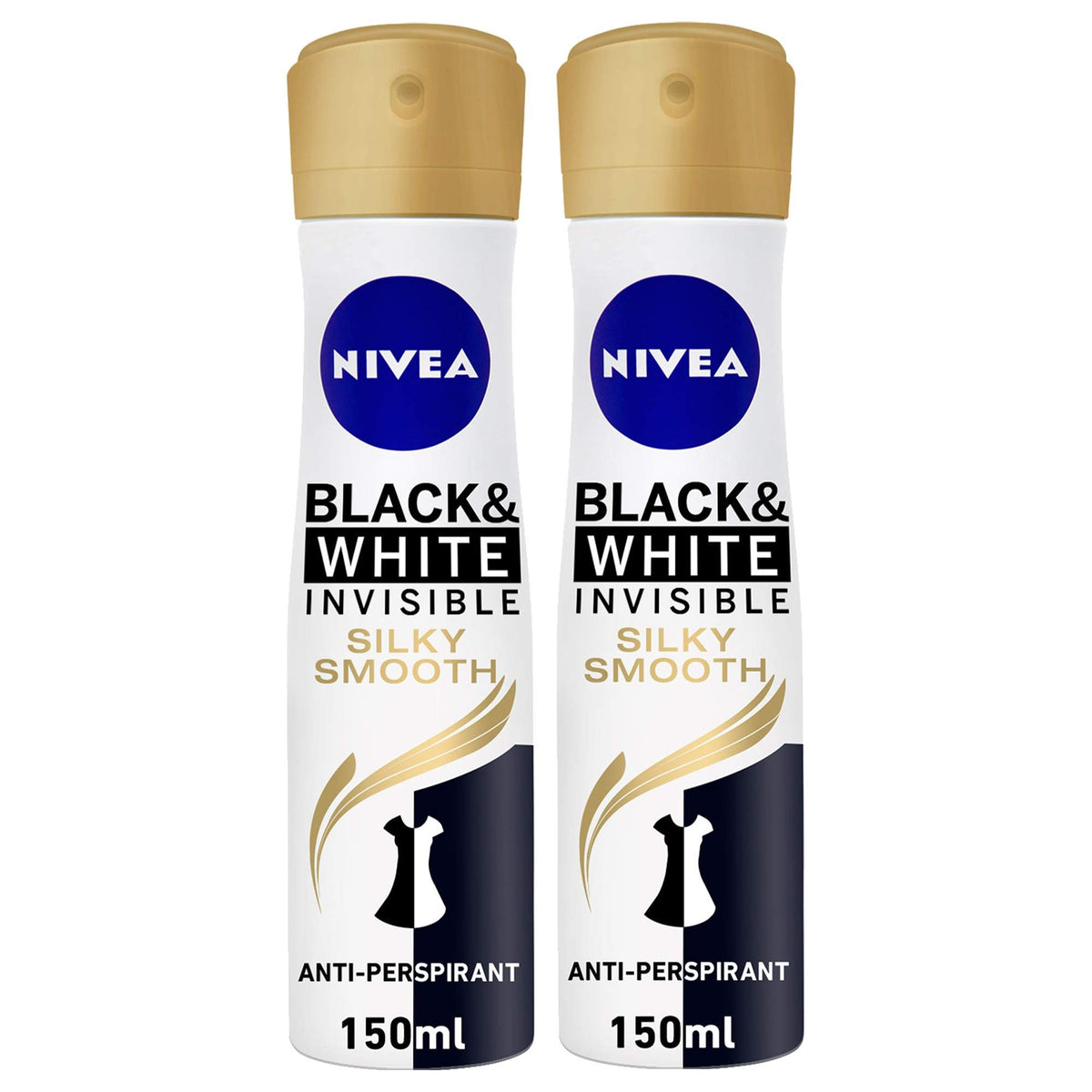 NIVEA SPRAY DEO (W) B&W SILKY SMOOTH 150 ML