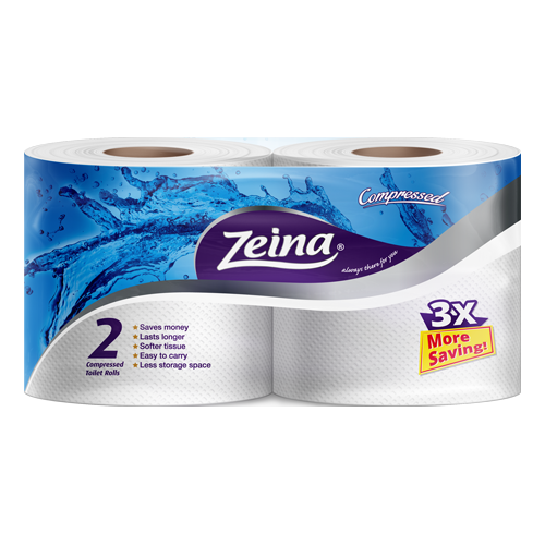 ZEINA TOILET ROLLS 2PLY X6 ROLLS