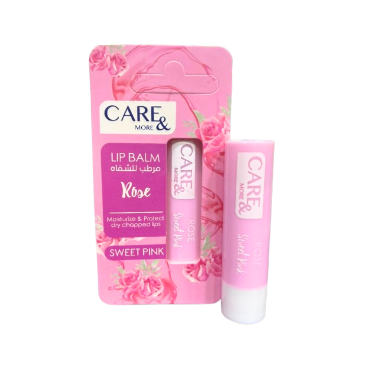 CARE&MORE LIP BALM ROSE SWEET PINK 4 GM