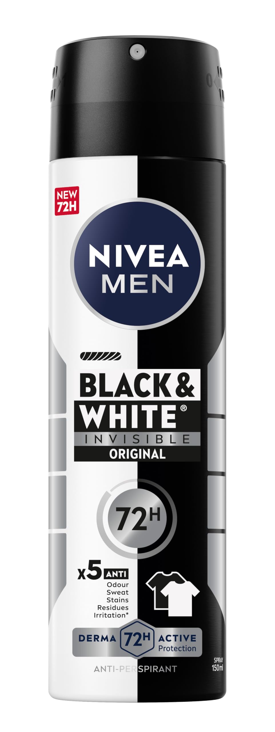 NIVEA SPRAY B&W (M)150ML OFF20