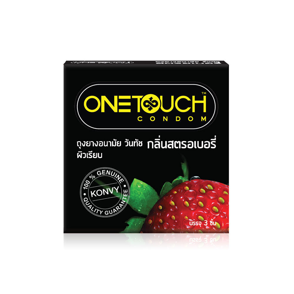 ONE TOUCH CONDOM STRAWEBERRY 3P