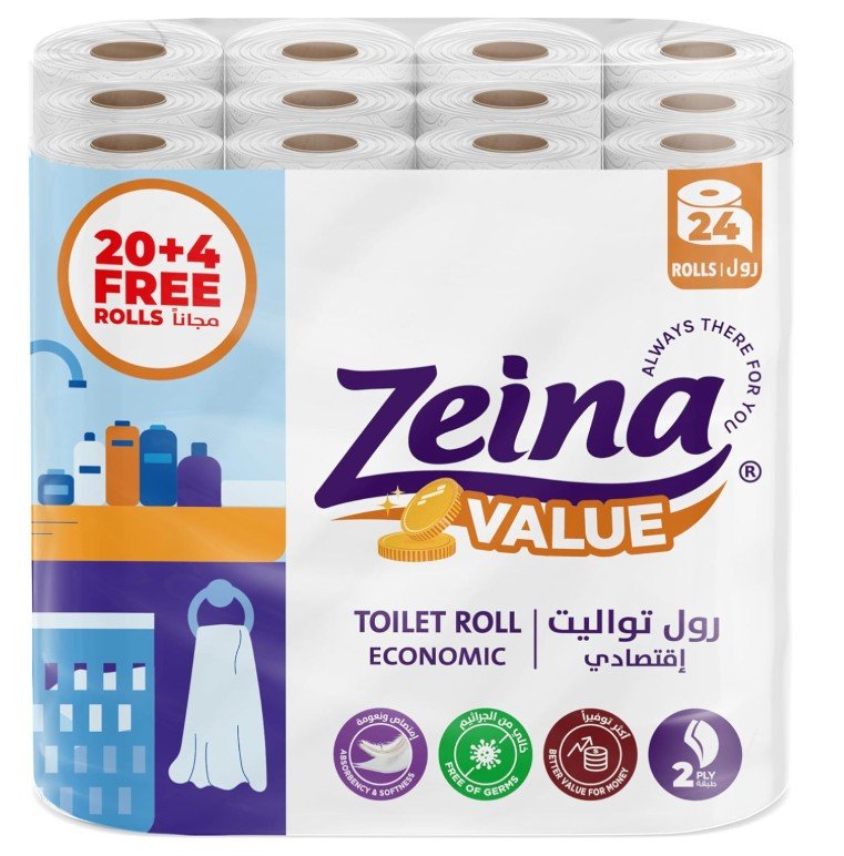 ZEINA TOILET ROLLS 3PLY X6 ROLLS