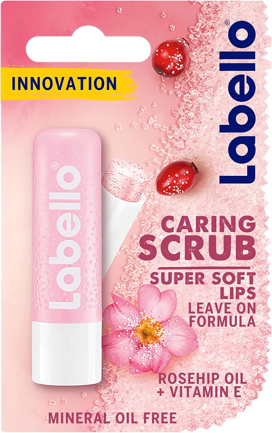 LABELLO CARING SCRUB 4.8G (ROSEHIP OIL)