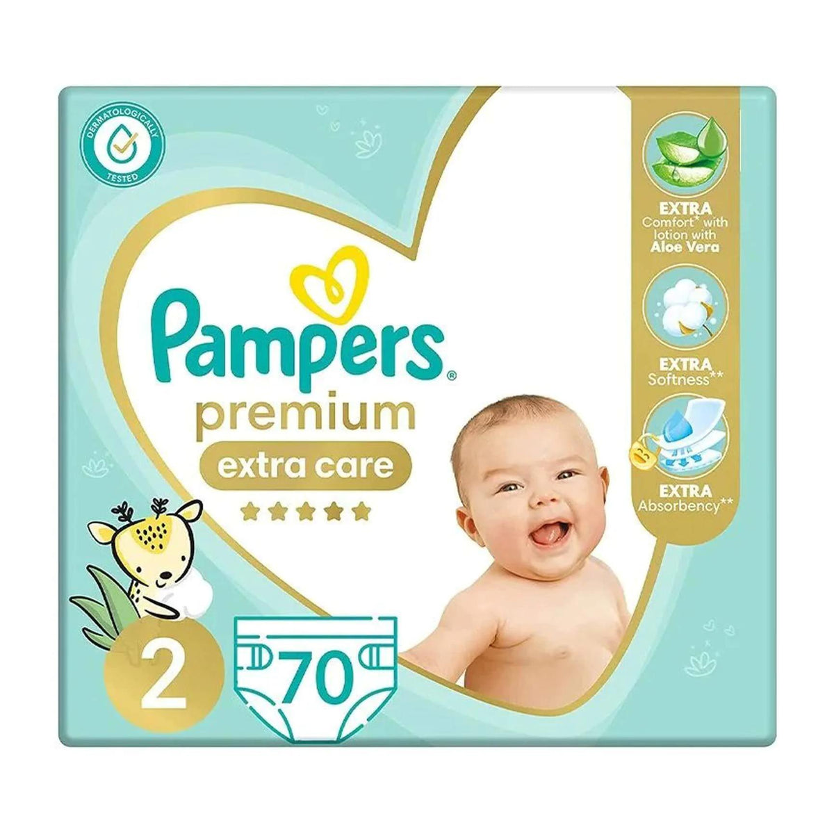 PAMPERS P.CARE (2) 70P (3-8 KG)
