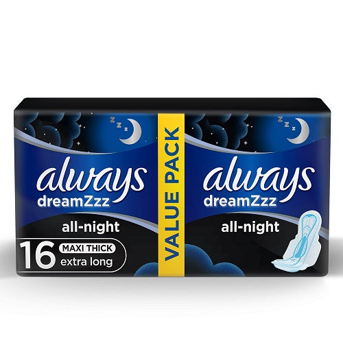 ALWAYS MAXI EXTRA LONG DREAMZZ ALL NIGHT 16 PADS