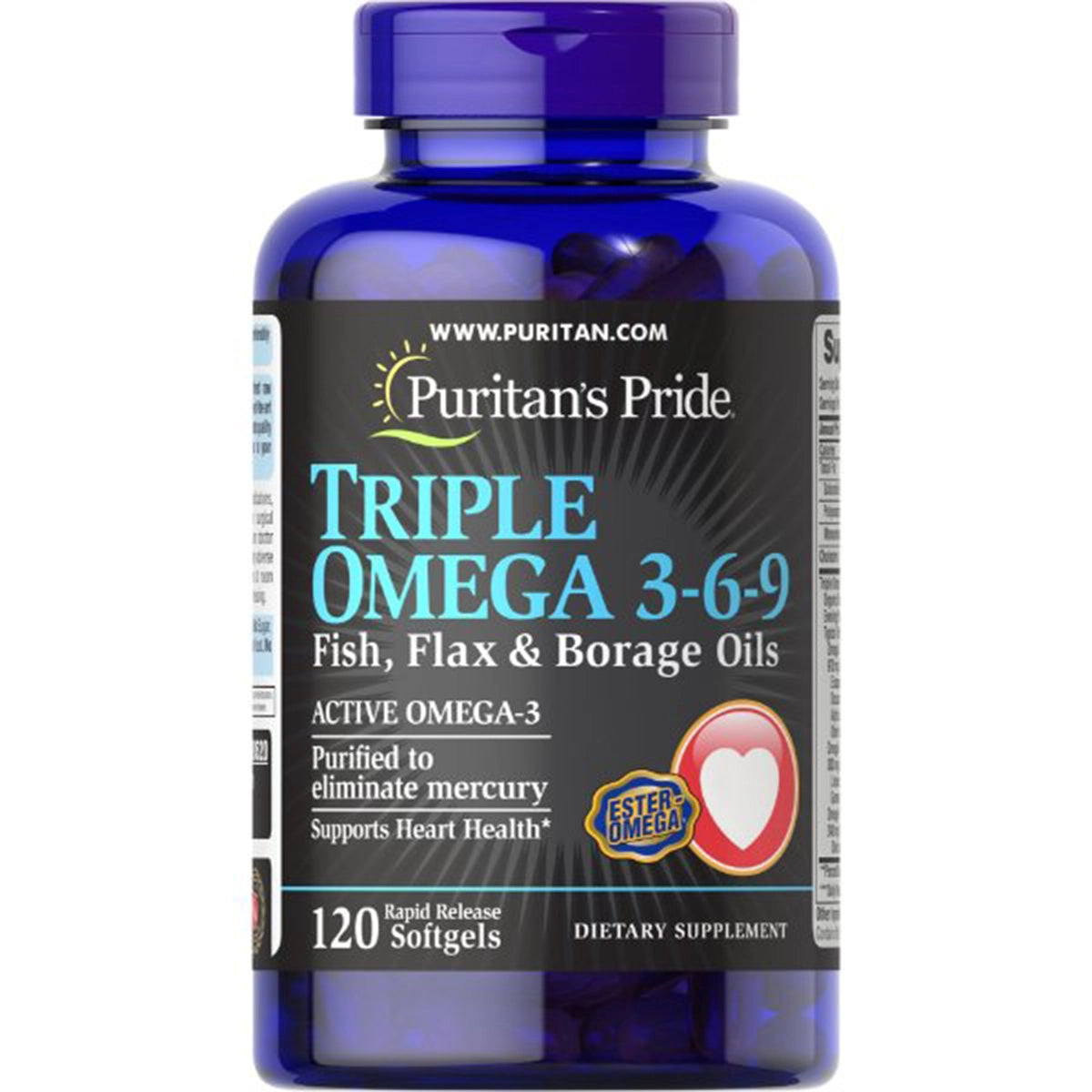 TRIPLE OMEGA -3-6-9 120 SOFTGELS (PURITANS PRIDE)