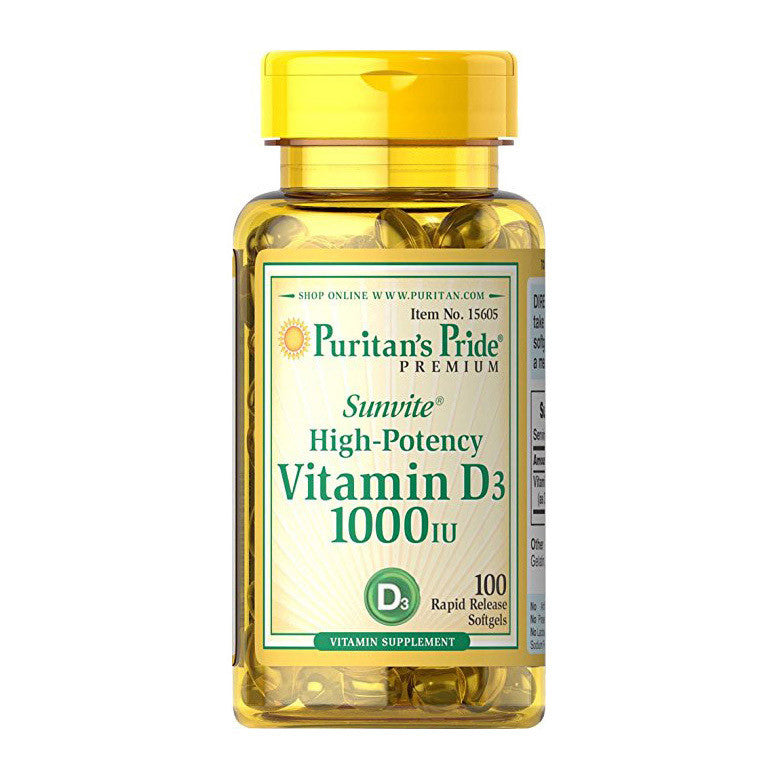 PURITAN VITAMIN D3 1000 IU 100 SOFTGELS