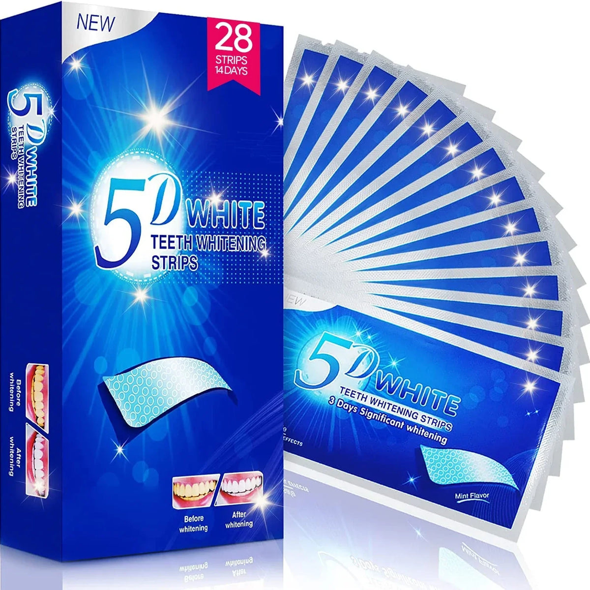 5 D WHITE TEETH STRIPS