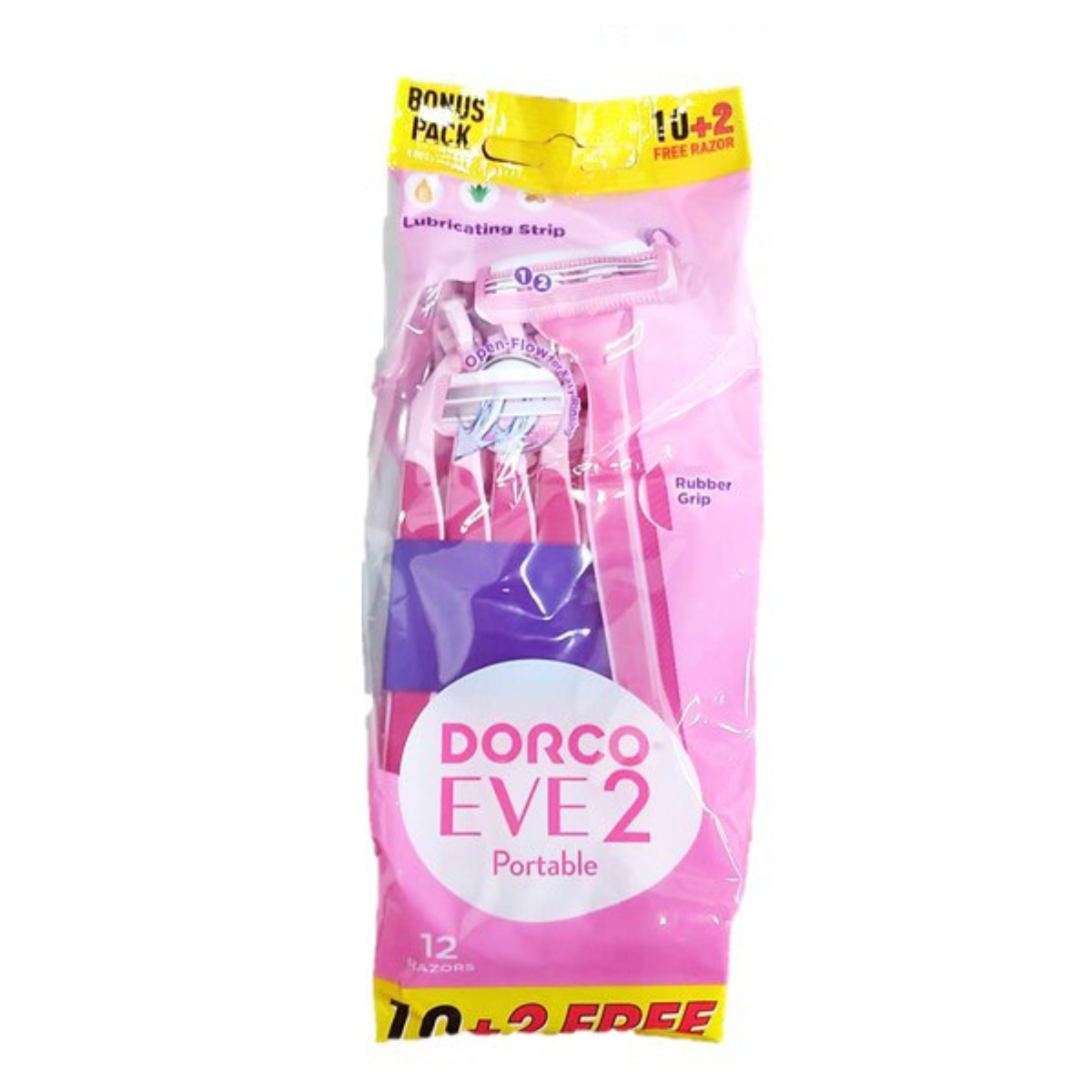 DORCO EVA 2 POTRABLE 10+2 12 RAZORS