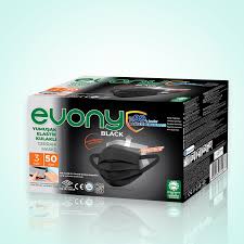 FACE MASK BLACK (EVONY) 50 PCS