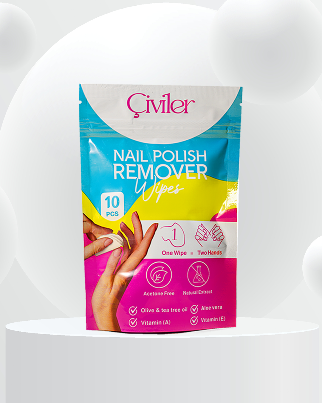 CIVILER NAIL POLISH REMOVER WIPES 10PCS