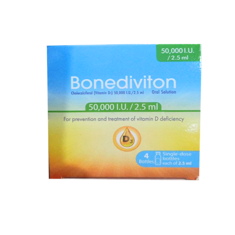 BONEDIVITON VITAMIN D3 50000 IU /2.5ML 4 BOTTLES