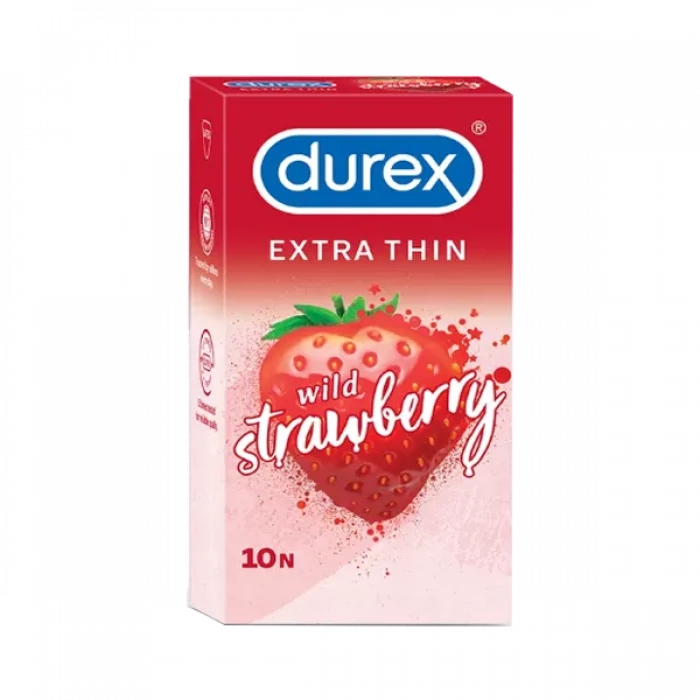 DUREX EXTRA THIN WILD STRAWBERRY 10 PCS