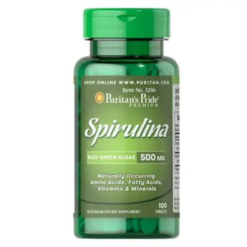 PURITAN SPIRULINA 500 MG 100 TAB