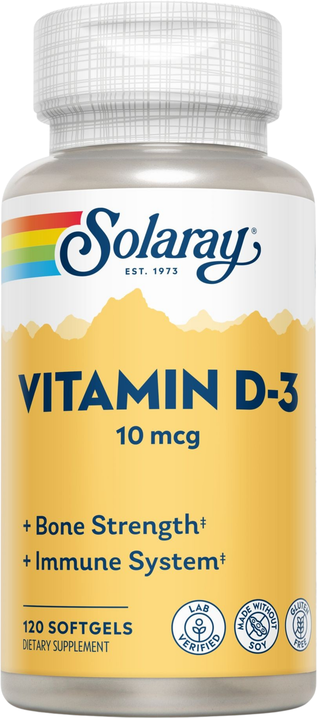SOLARAY VITAMIN D3 10 MCG 120 CAP