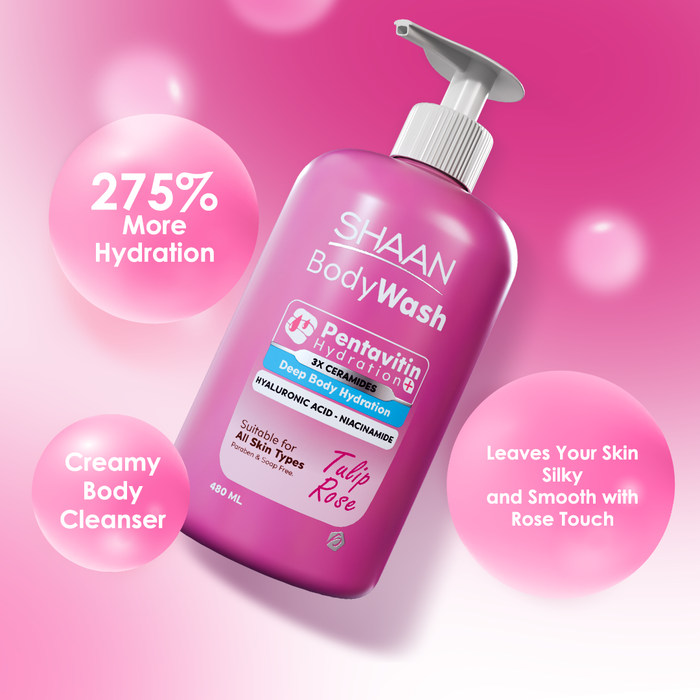 SHAAN BODY WASH TULIP ROSE 480 ML.