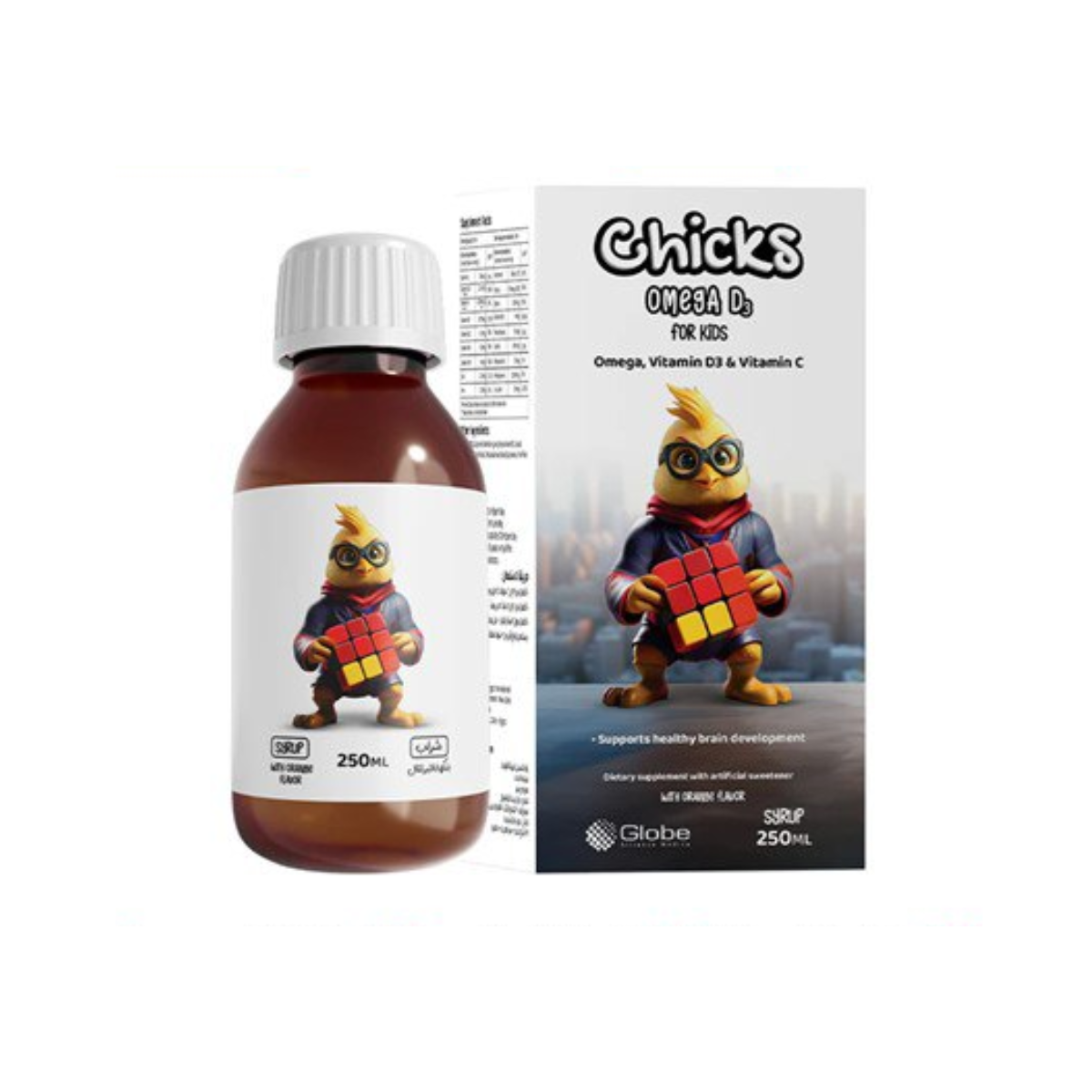 CHICKS OMEGA SYRUP 250ML.