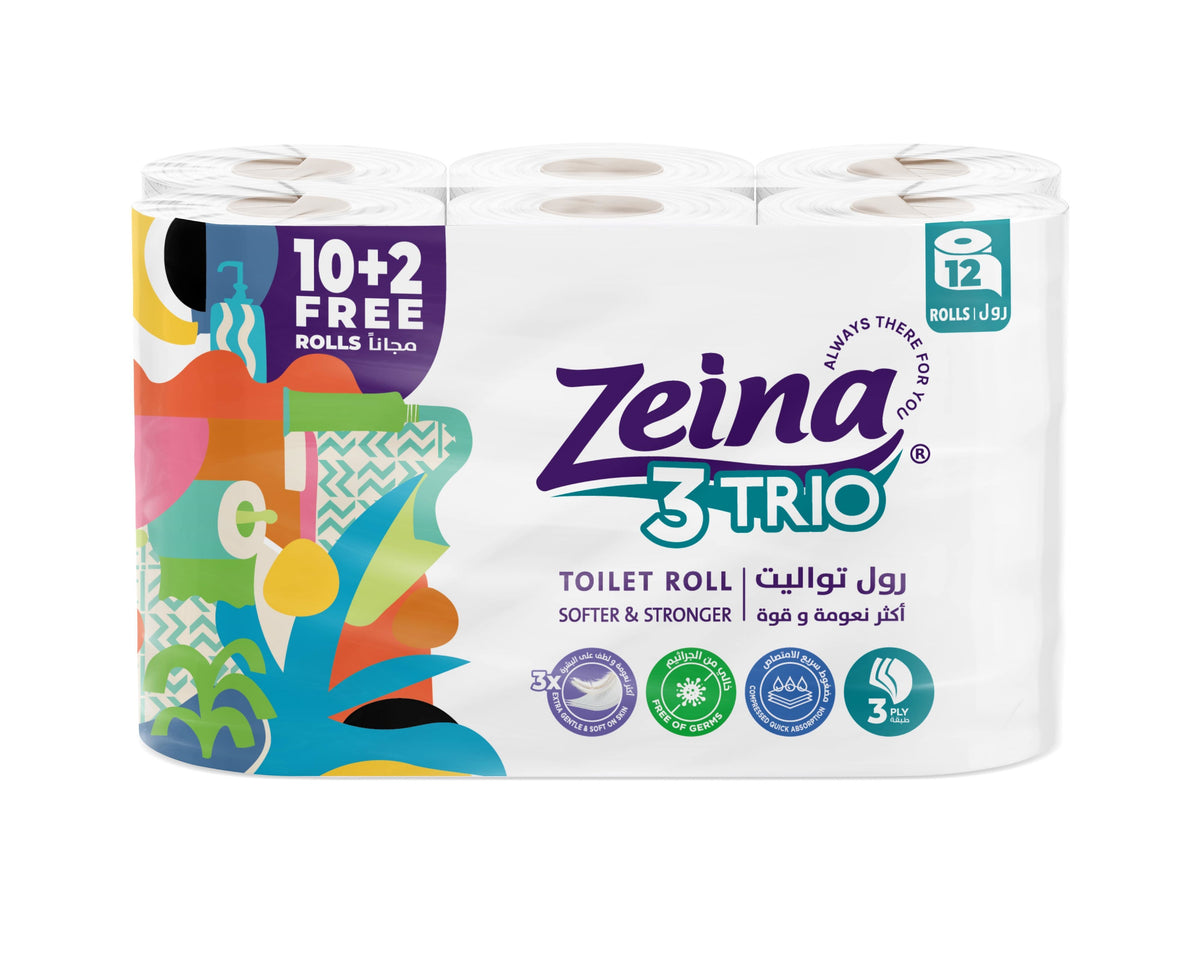 ZEINA TOILET ROLLS 2PLY X2 ROLL