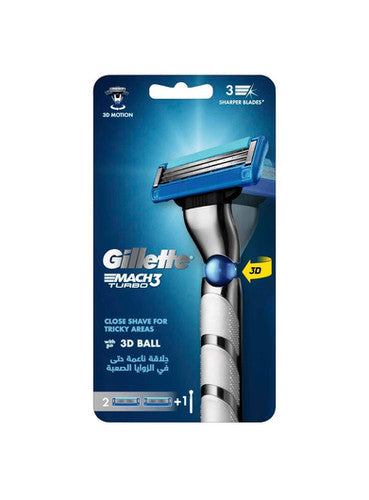 GILLETTE MACH3 TURBO 1 RAZOR + 2 CARTS
