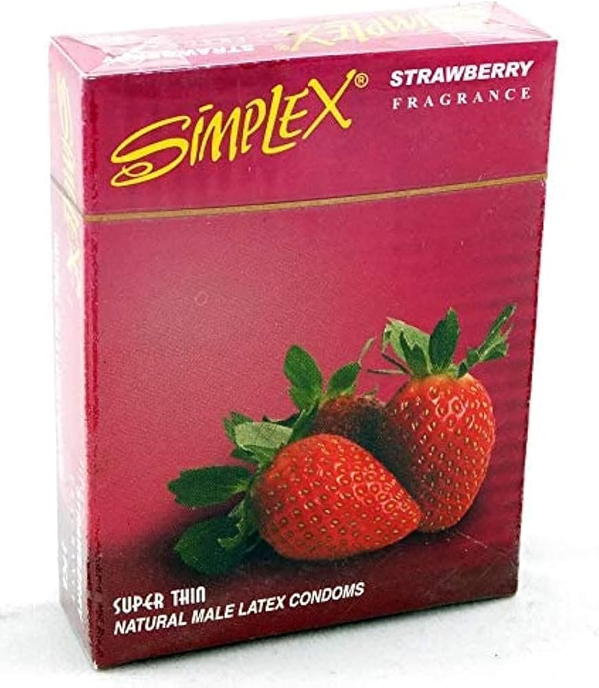 SIMPLEX CONDOMS STRAWBERRY 3P