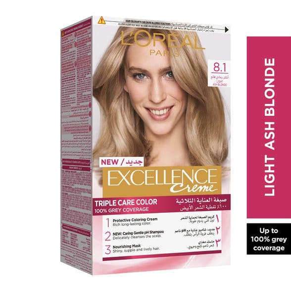 LOREAL EXCELLENCE (8.1) ASHY LIGHT BLONDE