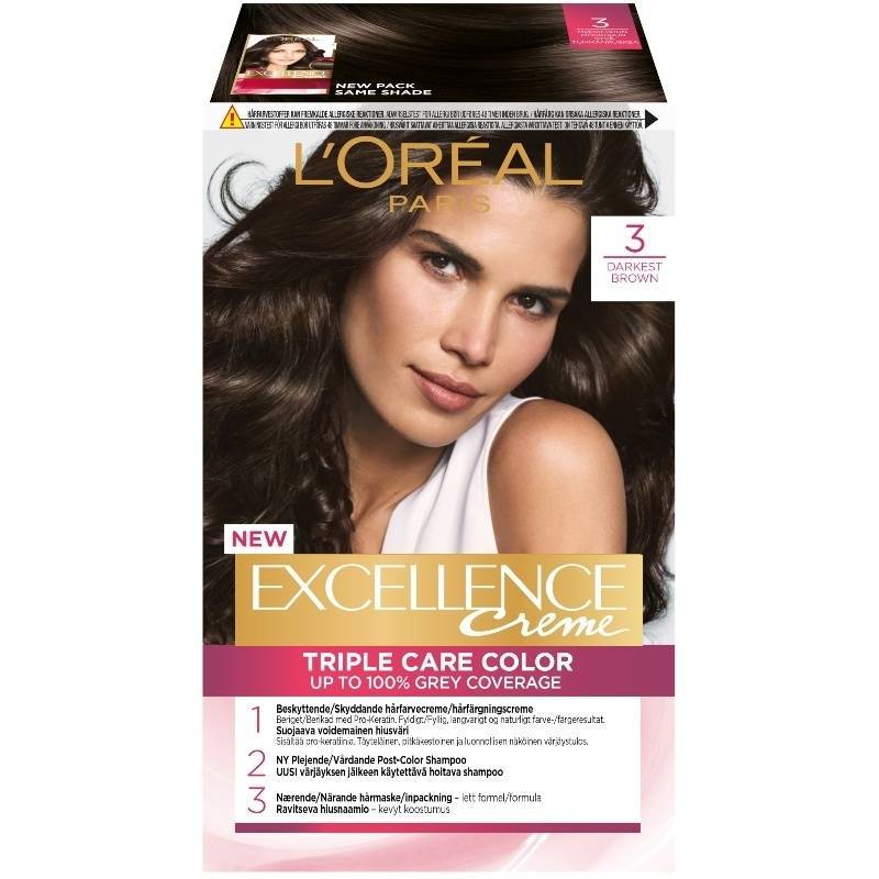 LOREAL EXCELLENCE (3) DARK BROWN