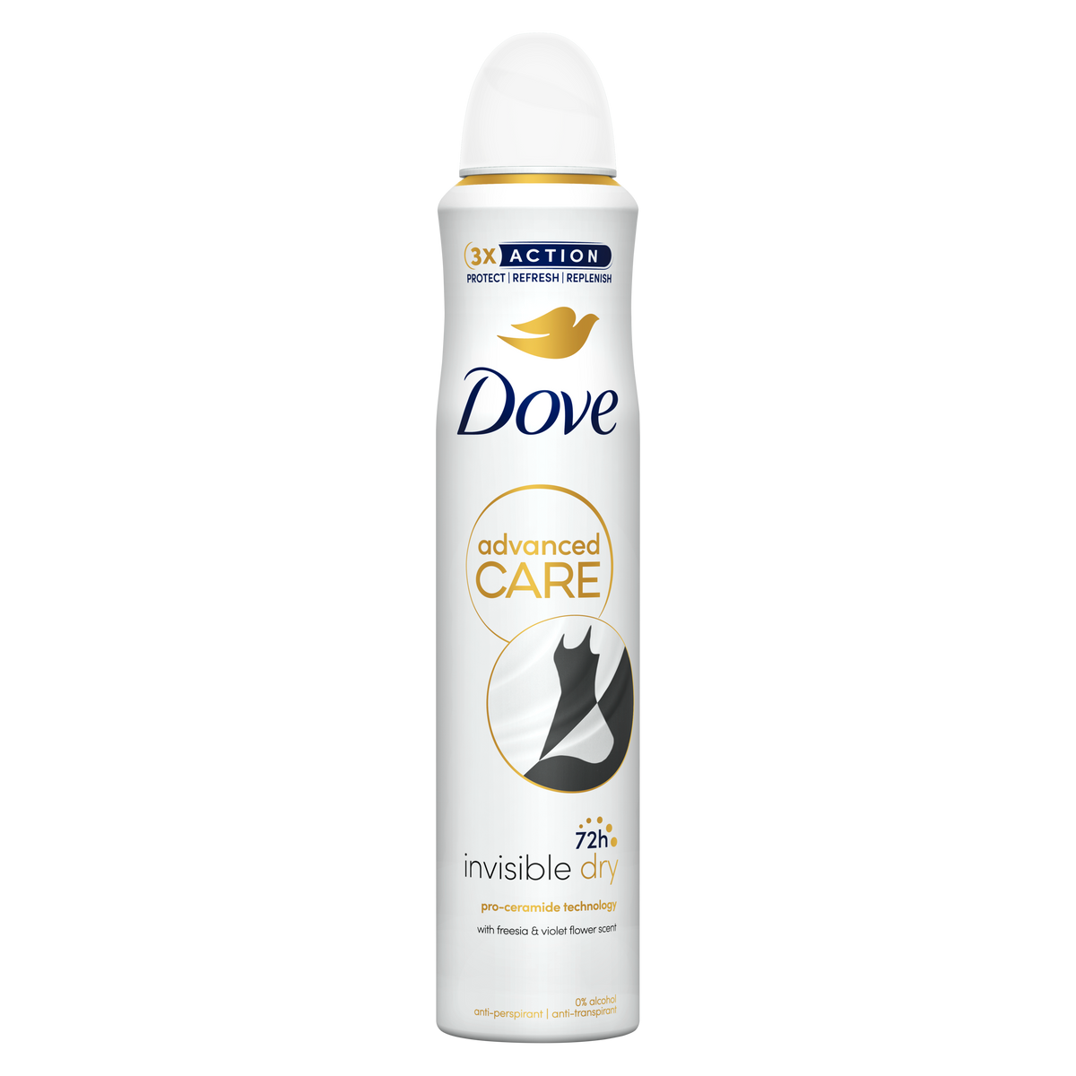 DOVE SPRAY INVISIBLE DRY 250ML